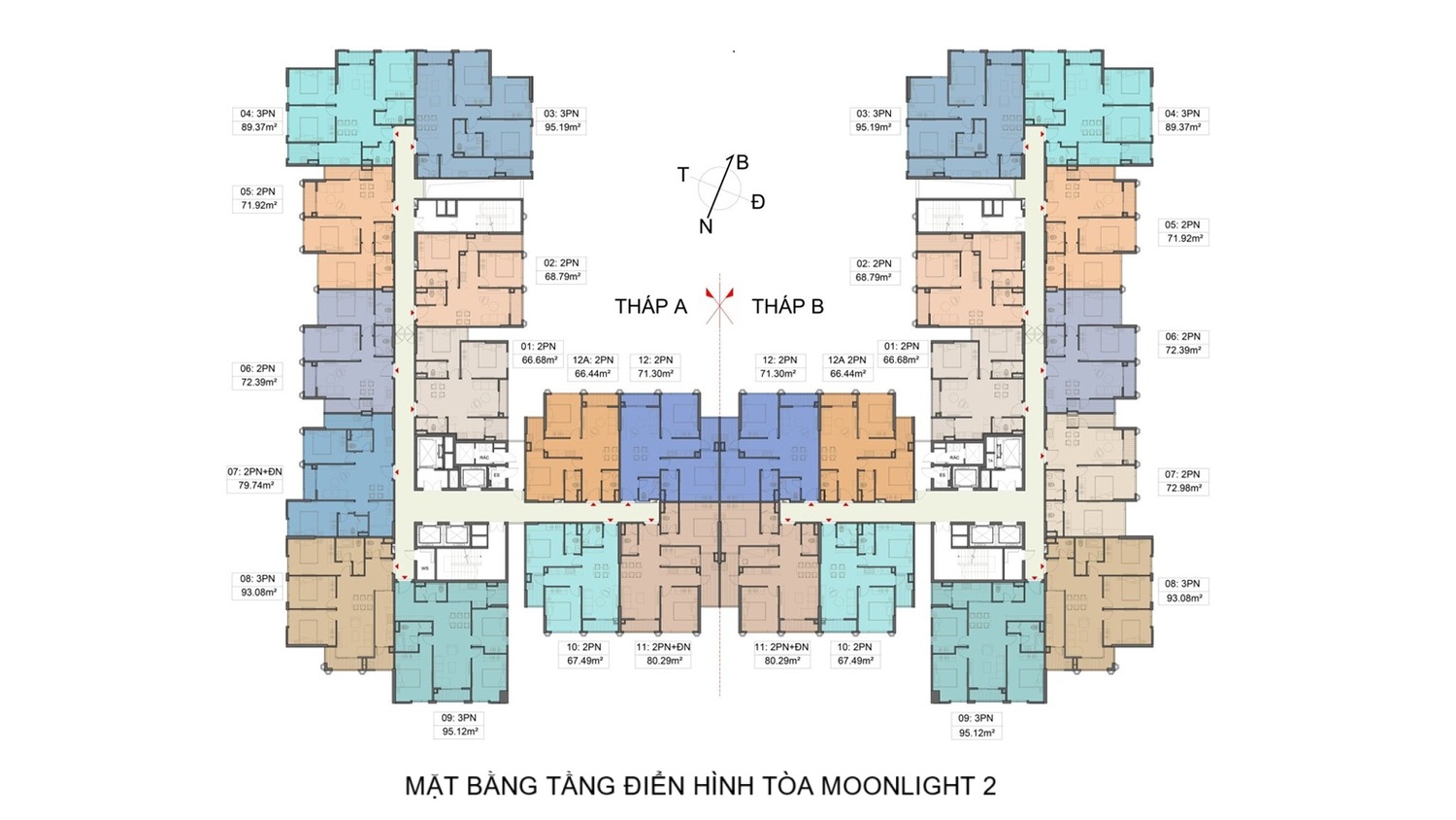 Mặt bằng tầng điển hình Moon Light 2