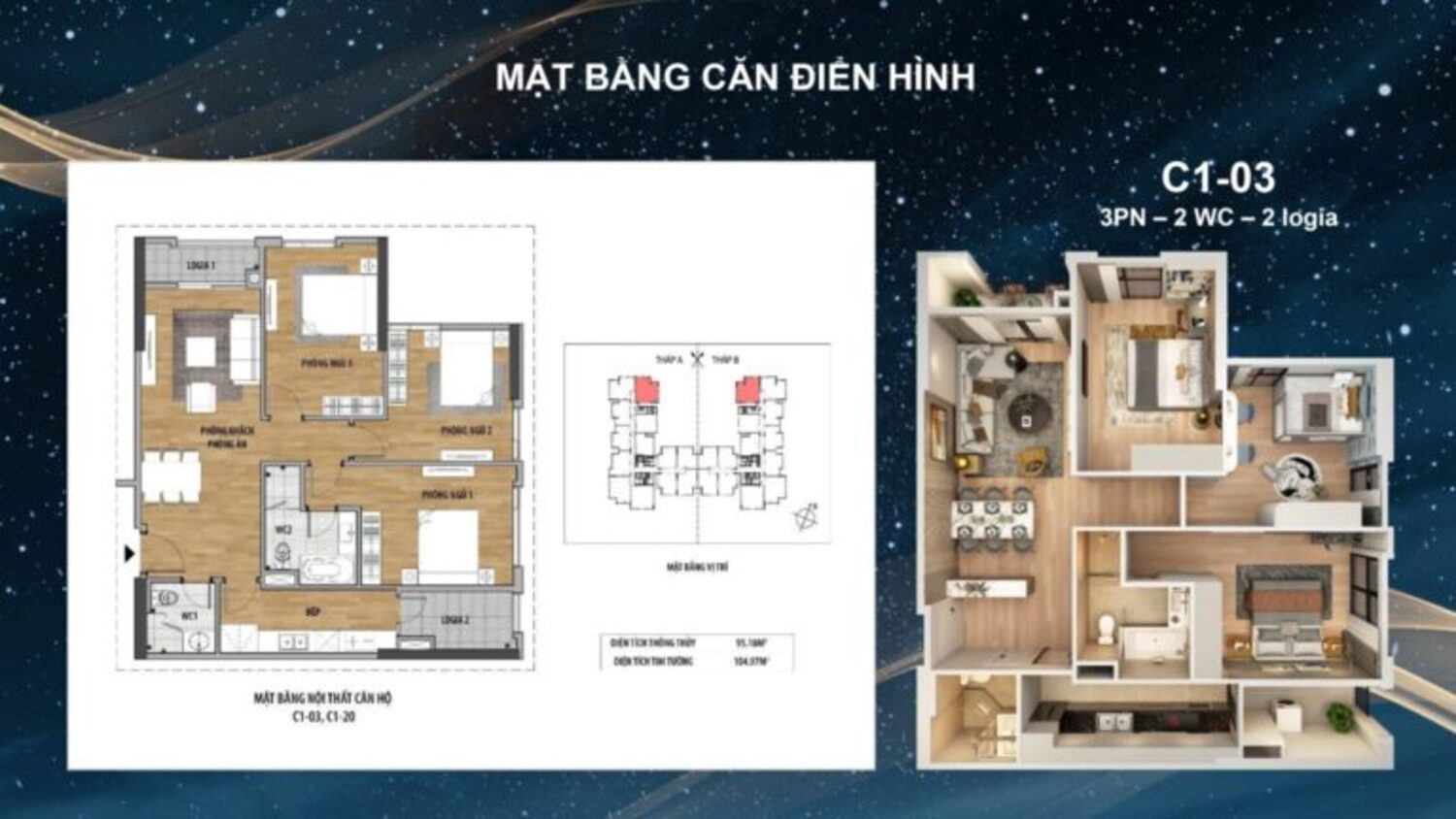Mặt bằng chi tiết căn hộ Moon Light 2