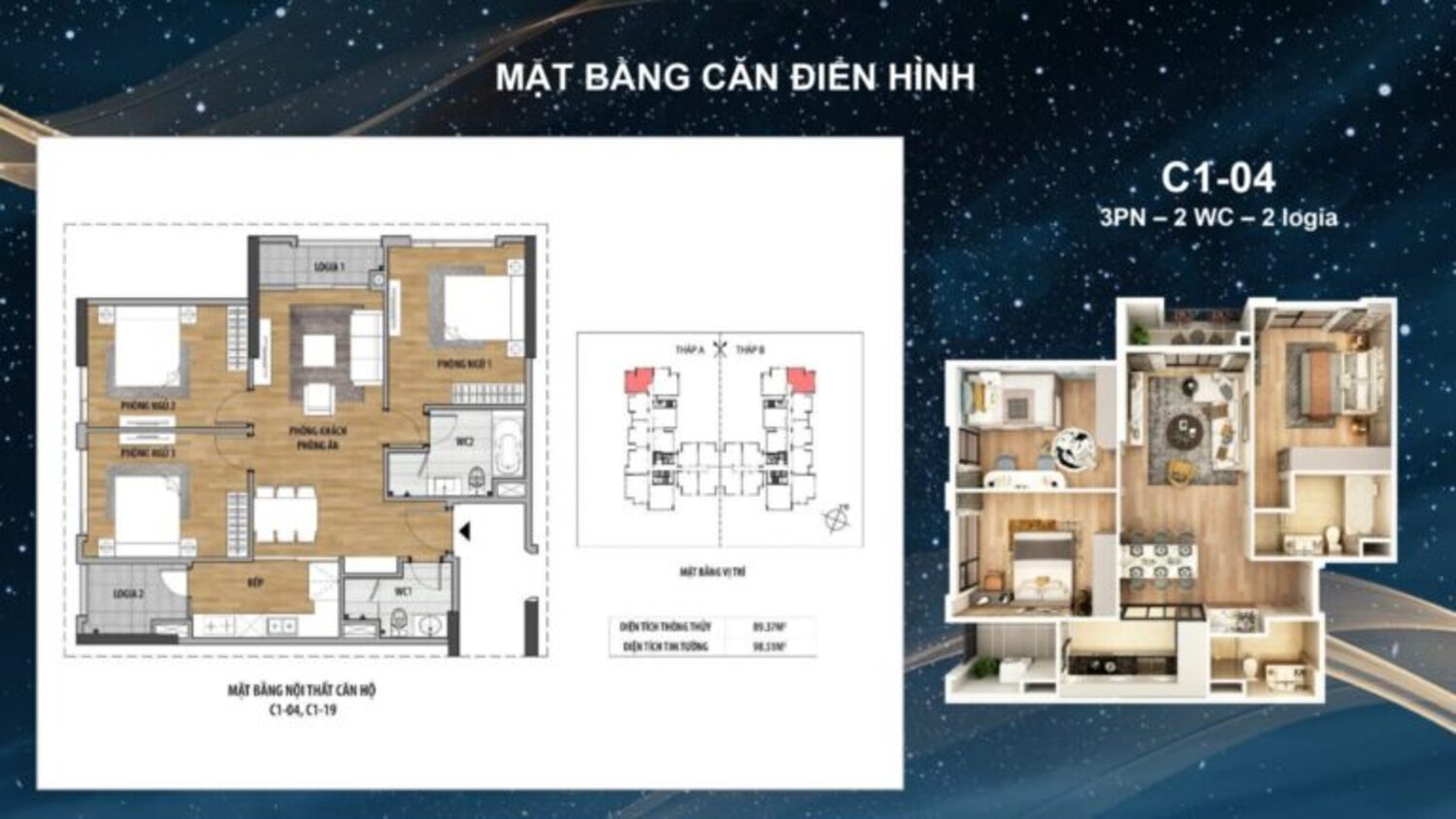 Mặt bằng chi tiết căn hộ Moon Light 2