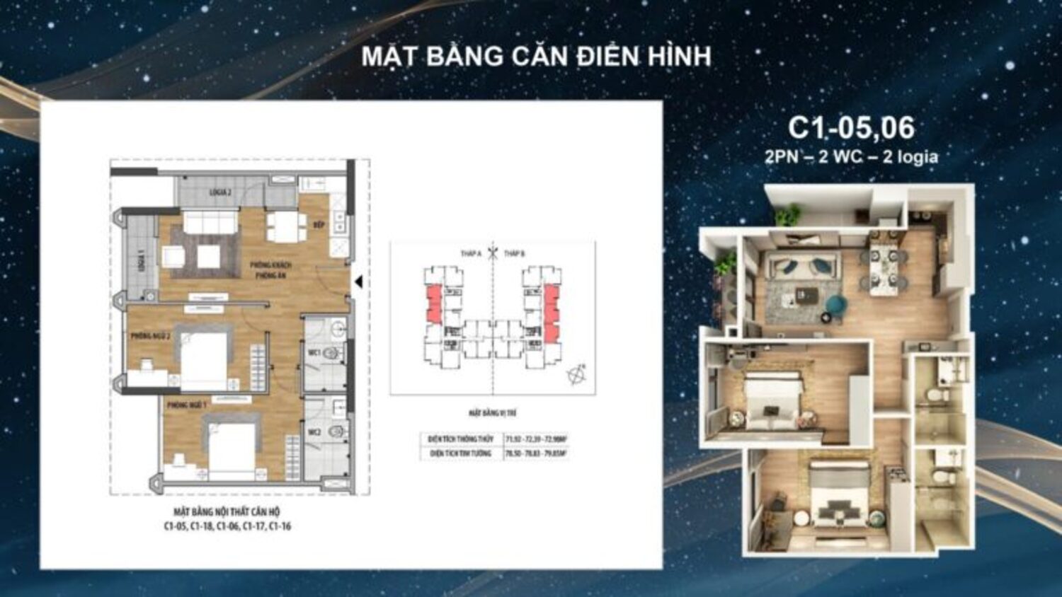 Mặt bằng chi tiết căn hộ Moon Light 2