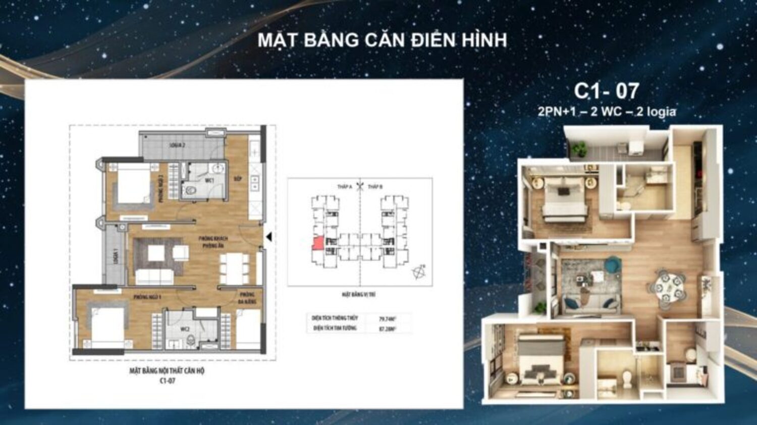 Mặt bằng chi tiết căn hộ Moon Light 2